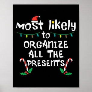Poster Provavelmente Organiza Presentes Natal Xmas Famíli