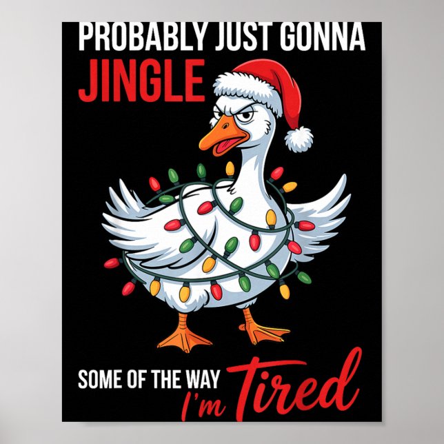 Poster Provavelmente Vou Só Tilintar Um Pouco Estou Cansa (Frente)