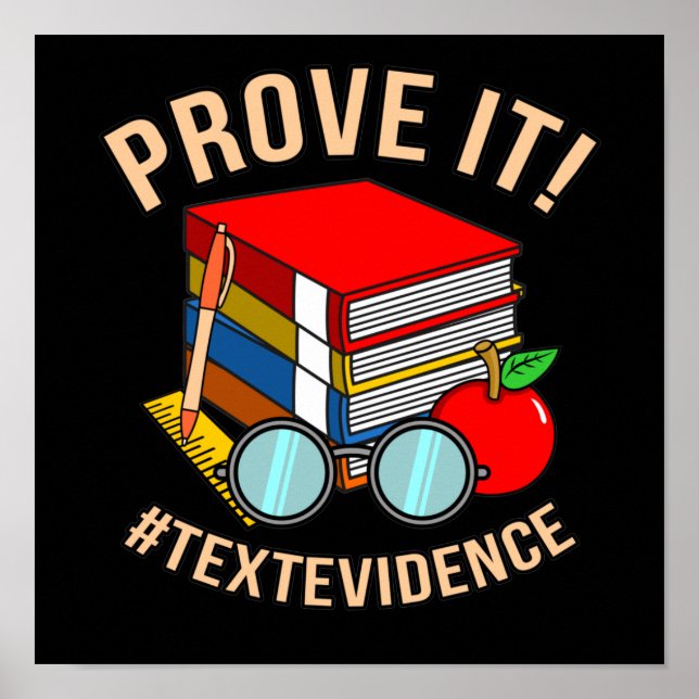 Poster Prove Text Evidence English Language Teacher (Frente)