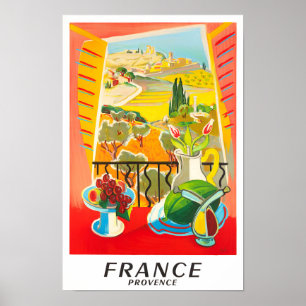 Poster Provença viagens vintage da França