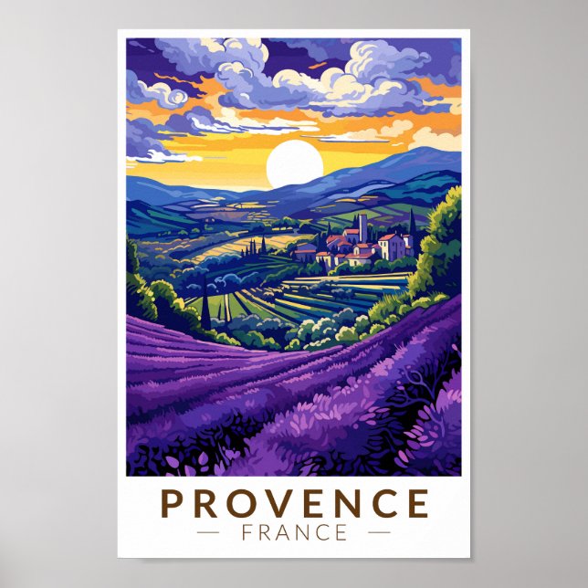 Poster Proveniência França Lavanda Art Vintage (Frente)