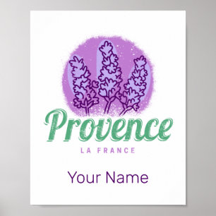Poster Proveniência Retro Lavanda França Riviera França