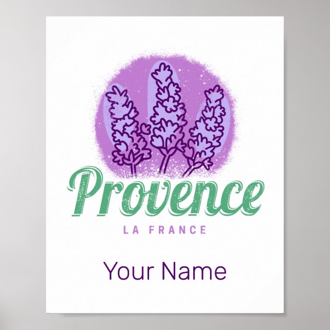 Poster Proveniência Retro Lavanda França Riviera França (Frente)