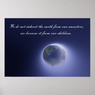 Pôster Provérbio do nativo americano