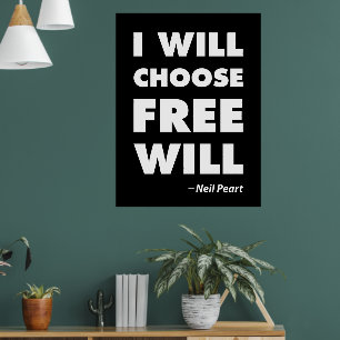 Poster Provérbio Inspirador Livre Arbítrio