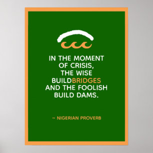 Poster Provérbio nigeriano