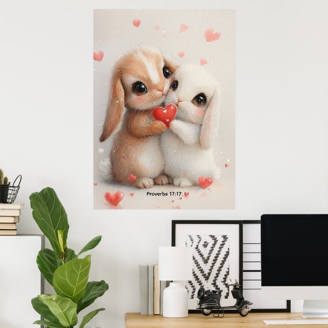 Poster Provérbios 17:17  (Escritório em casa)