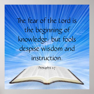 Poster Provérbios 1:7