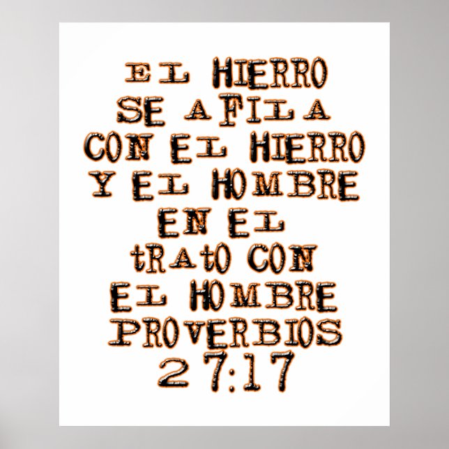 Poster Provérbios 27:17 (Frente)
