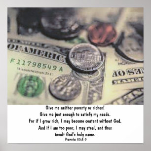 Poster Provérbios 30:8-9