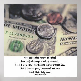 Poster Provérbios 30:8-9