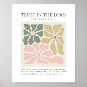 Poster Provérbios 3:5-6 Confie no Senhor