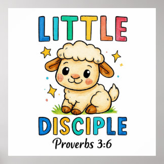 Poster Provérbios 3:6 Pequeno Discípulo