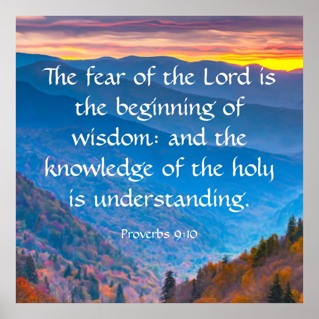 Poster Provérbios 9:10 (Frente)