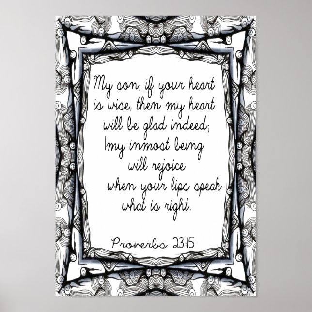 Pôster Provérbios ao meu filho (Frente)