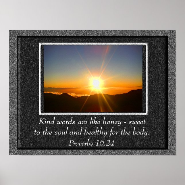 Poster Proverbs 16:24 - art print (Frente)