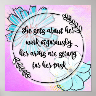 Poster Proverbs 31:17