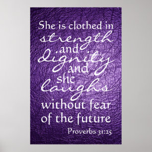 Pôster Proverbs 31:25 bíblia verso