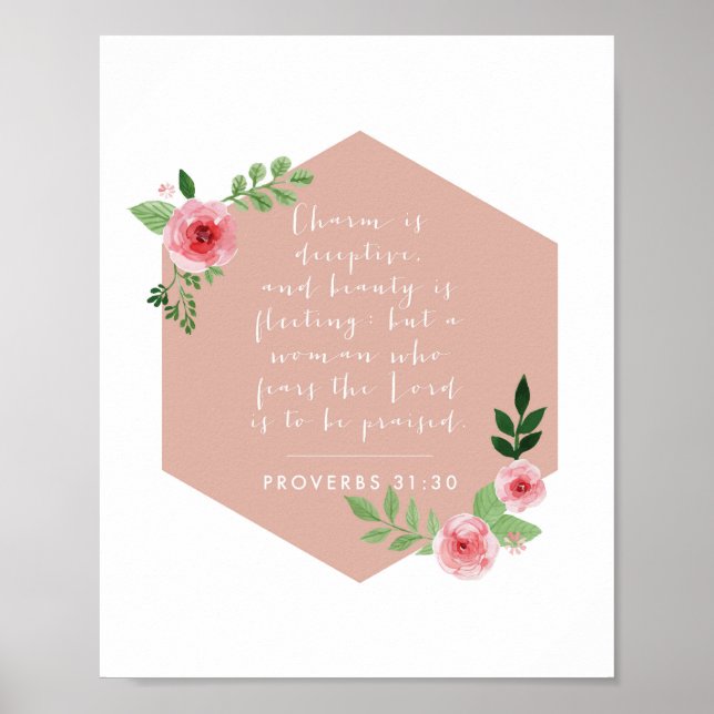 Poster Proverbs 31:30 (Frente)