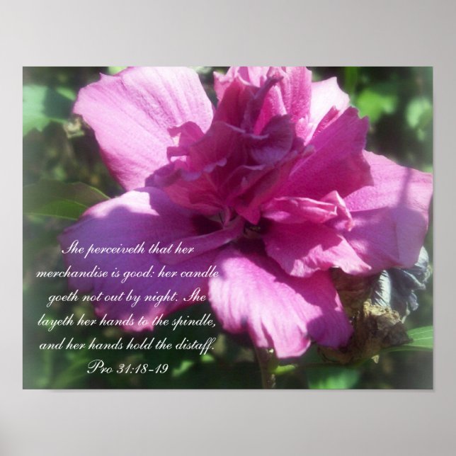 Poster Proverbs 31 Collection~ Pro 31:18-19 (Frente)