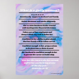 Poster Proverbs 31 Mulher, Bíblia Ideal de Mulher Cristã