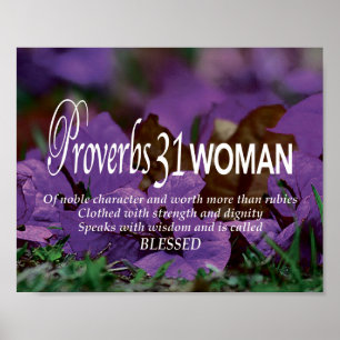 Poster PROVERBS 31 MULHER Inspiracional Cristão