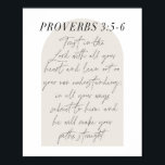 Poster Proverbs 3:5-6 Arca bege Boho<br><div class="desc">Confie no Senhor com todo o seu coração... </div>