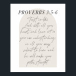 Poster Proverbs 3:5-6 Arca bege Boho<br><div class="desc">Confie no Senhor com todo o seu coração... </div>