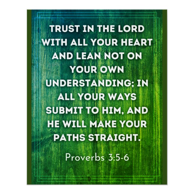 Pôster Proverbs 3:5-6 poster (Frente)