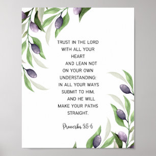 Poster Proverbs 3:5-6 Trust in the Lord
