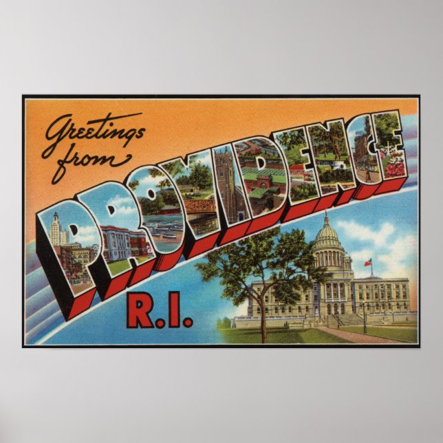 Poster Providence, Rhode Island (edifício da capital) (Frente)