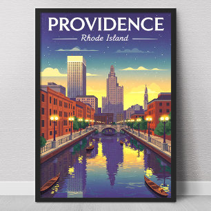 Poster Providência Vintage Rhode Island