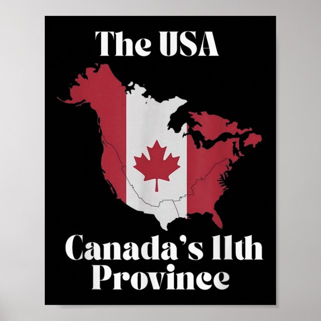 Poster Província 11 das Canadas dos Estados Unidos (Frente)