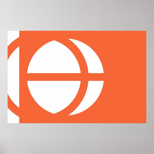 Pôster Província de Nagano, bandeira do Japão (Frente)