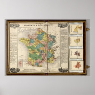 Poster Províncias e departamentos de France