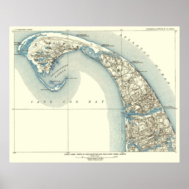 Pôster Provisão de Linhas Costeiras Truro 10:8 (Frente)
