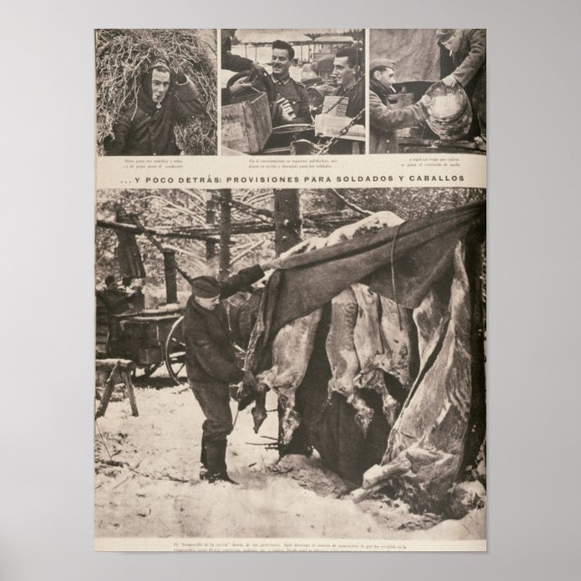 Pôster Provisions for soldiers & troops on Eastern (Frente)