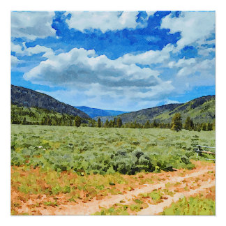 Pôster Provo River Valley nas montanhas Uinta
