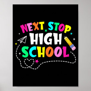 Poster Próxima parada ensino médio formatura do ensino fu