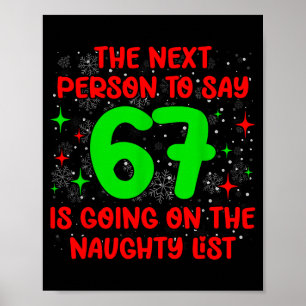 Poster Próxima Pessoa a Dizer 6 7 Lista Travessa Natal Di