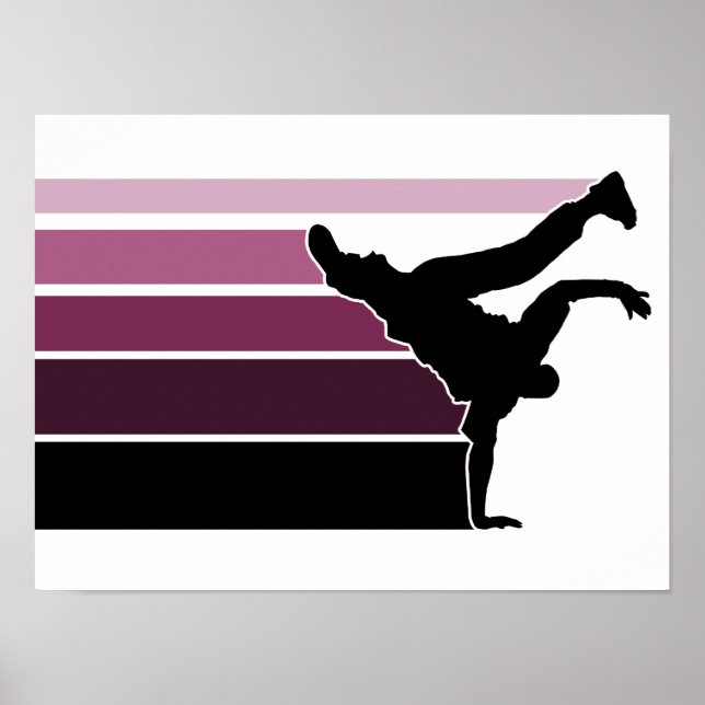 Poster prpl preto gradiente BBOY (Frente)