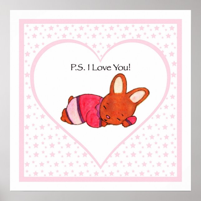 Poster PS I Love You - Sleting Girl Bunny (Frente)