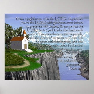 Poster Psalm 100 (Wide Version)