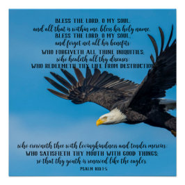 Pôster Psalm 103 Flying Eagle Glossy Poster