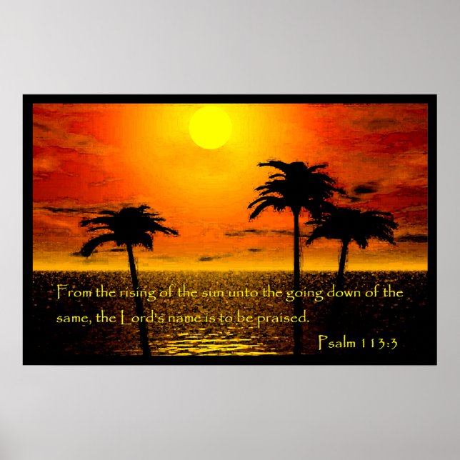 Poster Psalm 113:3 (Frente)