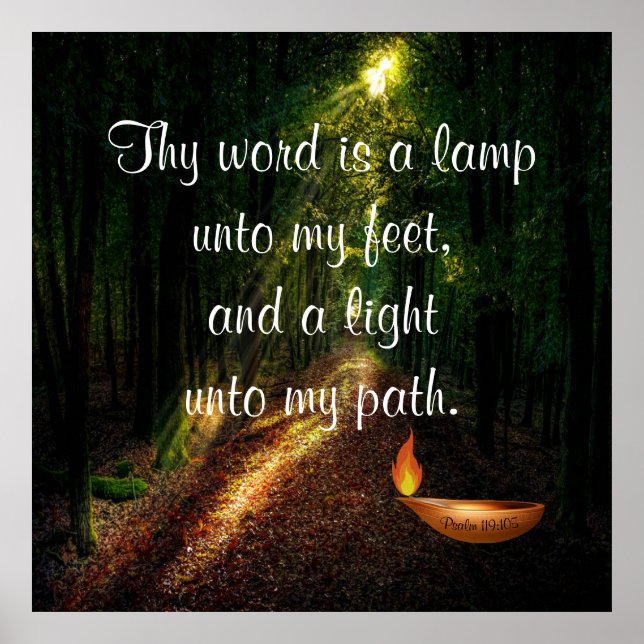 Poster Psalm 119:105 (Frente)