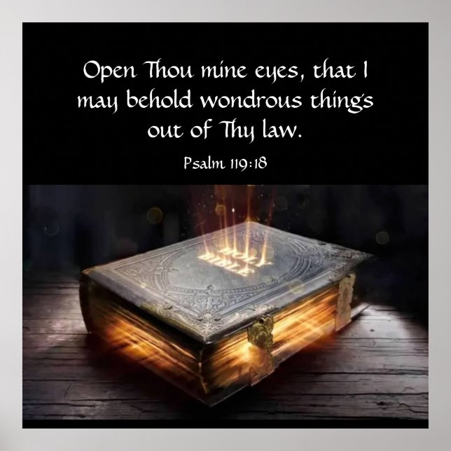 Poster Psalm 119:18  (Frente)