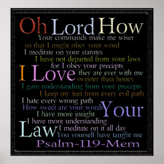 Pôster Psalm 119 Mem Stone Comprimido