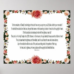 Poster PSALM-11, Ver Crianças de Homens, Floral Rosa