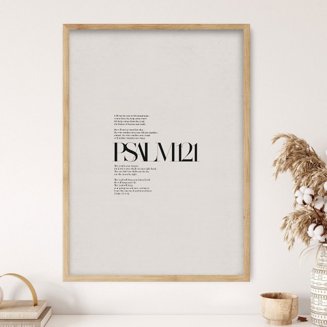 Poster Psalm 121, Bible Verse, Modern Bible, Scripture Wa (Criador carregado)
